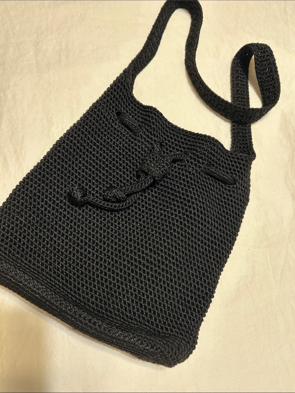 The Sak Black Crochet Crossbody Bag